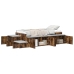 Estructura de Cama de Almacenamiento Roble Ahumado Madera Maciza