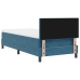 Cama con Somier  con Colchón Azul Oscuro 100x200 cm Terciopelo