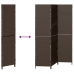 Divisor de habitación  3 paneles plegable marrón 146x180 cm ratán poliéster