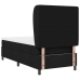 Cama Box Spring  con colchón Negro 100x200 cm Tela