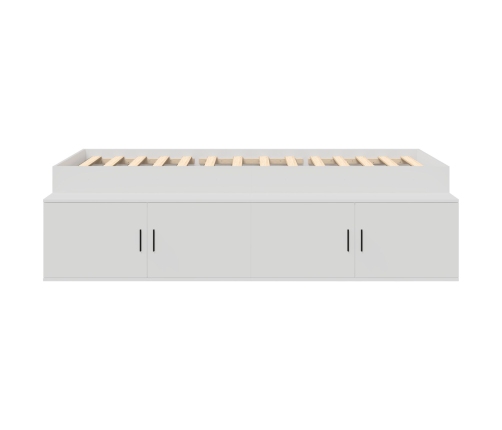 Estructura de Cama de Almacenamiento Blanca 90x190 cm