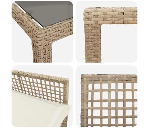 Set de 6 Beige y negro