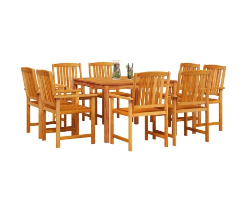 Conjunto de Comedor para Jardín de 9 Piezas  en Madera Sólida de Acacia