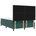 Cama Box Spring  con Colchón Verde Oscuro 160x200 cm Terciopelo
