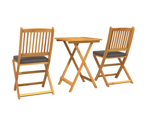 Conjunto de Bistro de Jardín de 3 Piezas  en Madera Sólida de Acacia