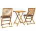 Conjunto de Bistro de Jardín de 3 Piezas  en Madera Sólida de Acacia