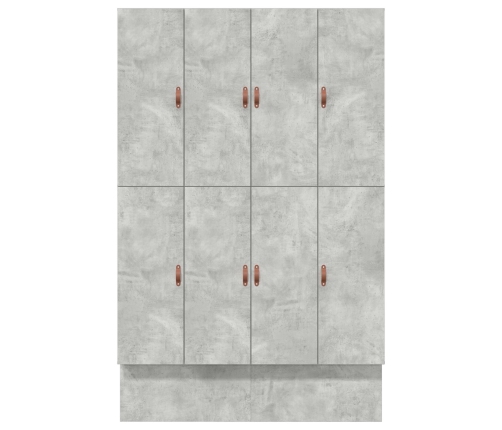 Estructura de Cama Gris Concreto Madera Sólida 140 x 190 cm