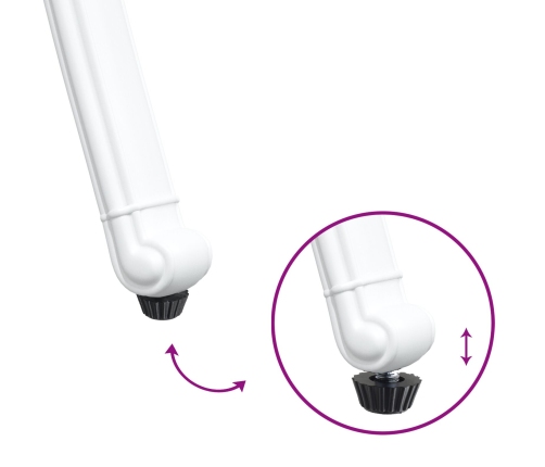 Sillas de Jardín  2 pcs de Aluminio Fundido Blanco