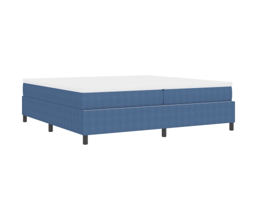 Cama con Somier de  Azul 200x200 cm Tela de Pana