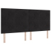 Cama Box Spring  con colchón Negro 200x200 cm Terciopelo
