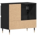 Cabinet de lavabo  Negro Roble 65x33x60 cm Madera elaborada