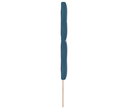 Cabecero  con botones acolchados en terciopelo azul oscuro de 140 cm