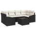 Conjunto de Sofá de Jardín  Conjunto de 7 Negro y Crema