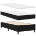 Cama con somier y colchón negro 100x200 cm tela
