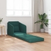 Sofá Cama de Suelo  2-en-1 Verde Oscuro 65x80x83 cm Tela