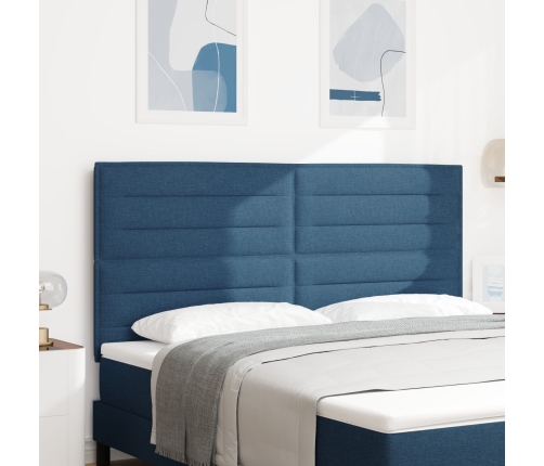 cabecera  diseño de líneas LED azul 90 cm tela