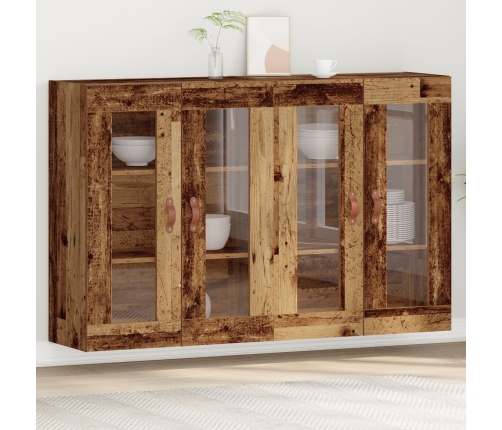 Gabinetes Montados en la Pared 2 pcs Madera Vieja 69.5x34x90 cm Madera Ingienerizada