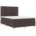 Estructura de Cama Box Spring Marrón Oscuro Tela 160 x 200 cm