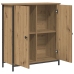 Aparador  de Roble Artesanal 70x30x80 cm de Madera Ingenierizada y Acero