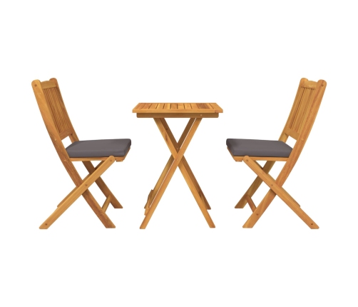 Conjunto de Bistro de Jardín de 3 Piezas  en Madera Sólida de Acacia