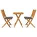 Conjunto de Bistro de Jardín de 3 Piezas  en Madera Sólida de Acacia