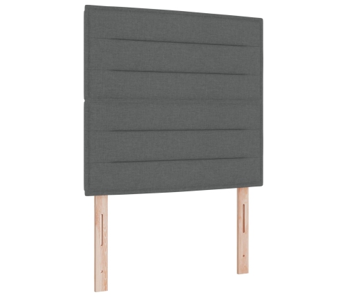 Cabecero  Gris Oscuro Tela 80 cm Rectangular Moderno