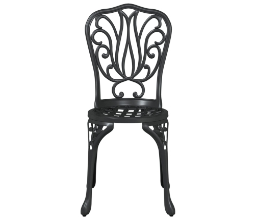 Set de Bistro de Jardín de 3 Piezas  en Aluminio Fundido Negro