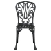 Set de Bistro de Jardín de 3 Piezas  en Aluminio Fundido Negro