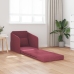 Sofá cama de suelo  2 en 1 Rojo Vino 65x80x83 cm Tela