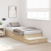 Cama con almacenamiento  Roble Sonoma Madera sólida, Madera compuesta