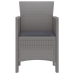 Silla de Jardín  Juego de 2 Gris Claro, Antracita Polipropileno