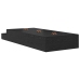 Cama con Almacenamiento  Roble Negro Madera Resistente