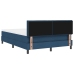 Estructura de Cama con Colchón Azul Marino Tejido 160 x 200 cm