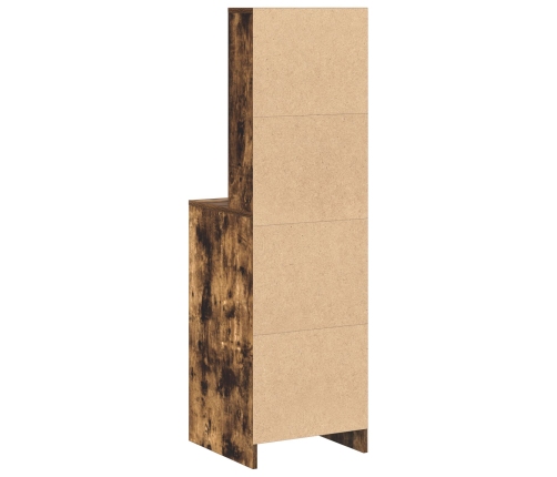 Gabinete Alto en Roble Ahumado, 40x41x135 cm, Hecho de Madera Elaborada