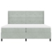 Cama con Box Spring y Colchón  Gris Claro 200x200 cm Terciopelo