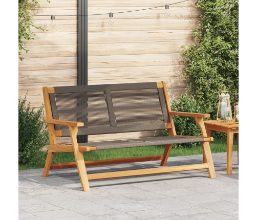 Banco de Jardín Gris 76x122x73 cm Madera Sólida de Acacia
