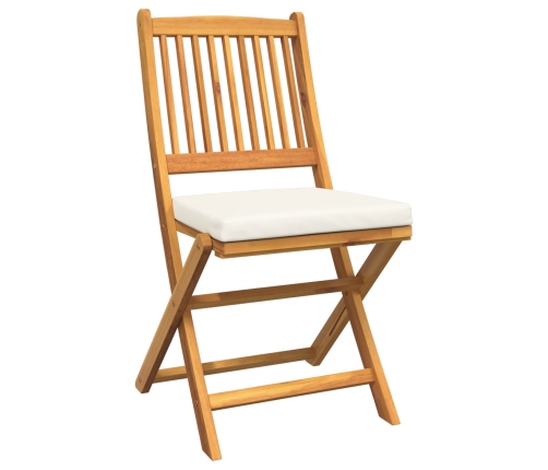 Conjunto de Comedor Exterior  Blanco Crema Madera Estándar