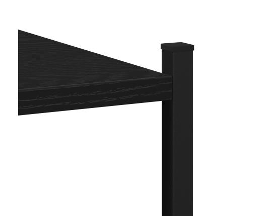 Armario de baño  Negro Roble 33x33x120,5 cm Madera elaborada