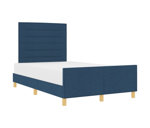 Estructura de cama  azul 120x200 cm tela