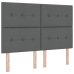 Estructura de Cama  Gris Oscuro 140x190 cm Tela