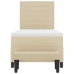 Cama de Somier  con Colchón y Banco Crema 100x200 cm Tela
