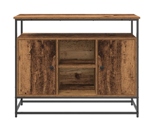 Consola de Madera Vieja 100x35x80 cm Madera Compuesta y Acero