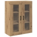 Gabinete Suspendido con Puertas de Vidrio Roble Artesanal 69.5x34x90 cm