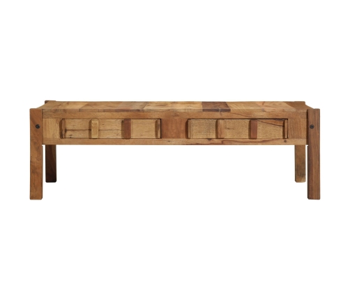 Mesa de café  110x55x35 cm madera sólida reciclada