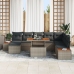 Set de Sofás Jardín  Conjunto de 9 Gris Ratán