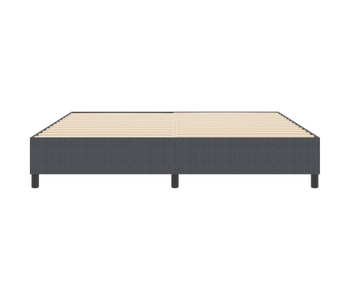 Cama Box Spring  Gris Oscuro 200x200 cm Tela de Pana