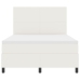 Cama con Box Spring  con Colchón Crema 160x200 cm Tela de Pana