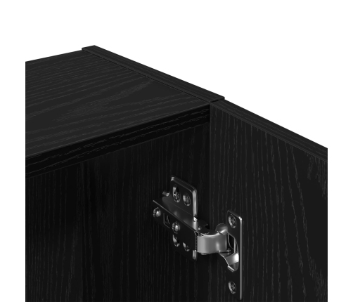 Gabinete Espejo de Baño  - Roble Negro, 64x20x66.5 cm, Hecho de Madera Elaborada