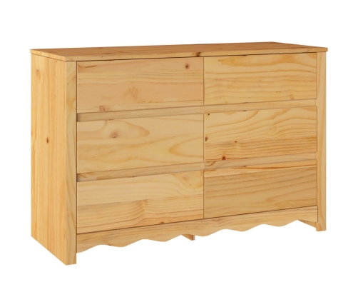 Cómoda  ""DRAMMEN"" 111x43x73,5 cm de Madera Sólida de Pino
