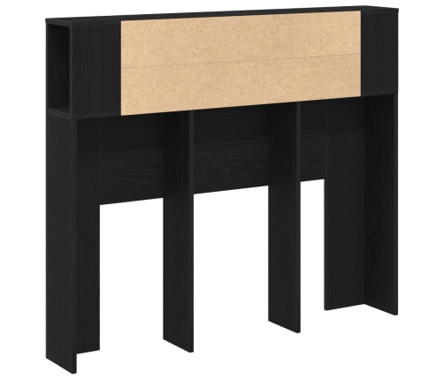 Cabecero de  Armario Negro Roble 120x19x104,5 cm Madera elaborada